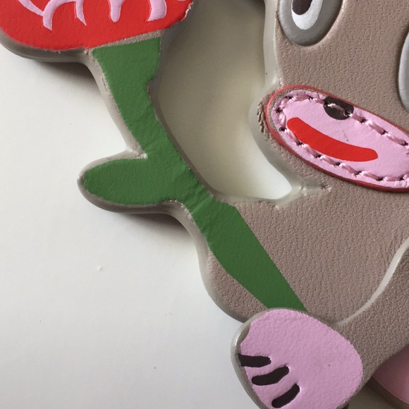 Coach X Gary Baseman Key Fob Rare Limited Edition Artist Flower Holder Lou Paint - Picture 4 of 6